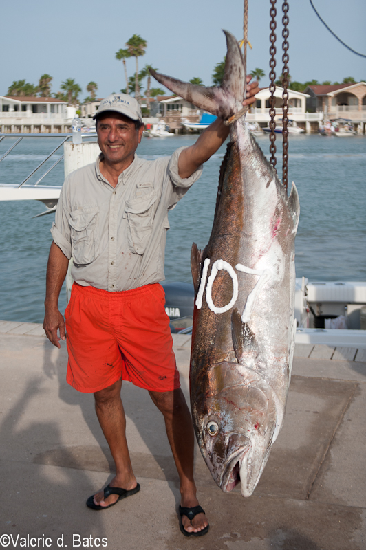 Big fish and big smiles! Robert Salinas of Los Fresnos with his 107.5# Amberjack!